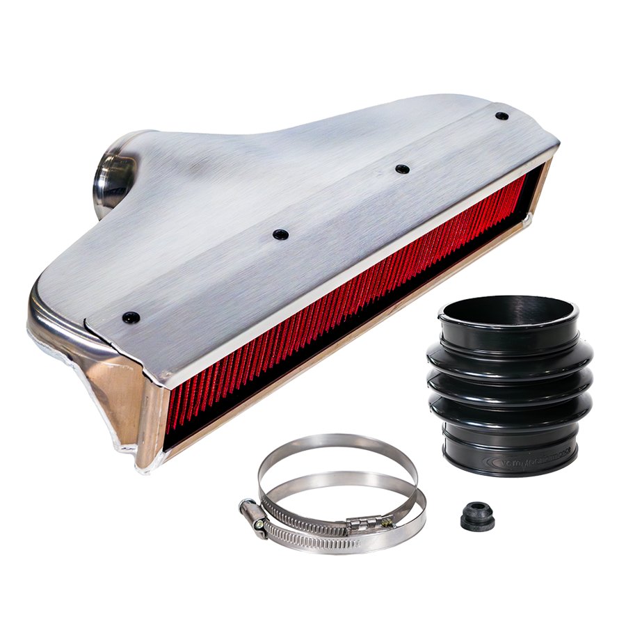 VCM Performance alloy over the radiator intake kit with filter, hose and clamps